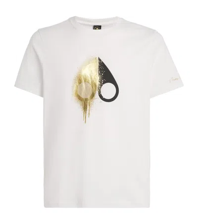 Moose Knuckles Cotton Logo Augustine T-shirt In White