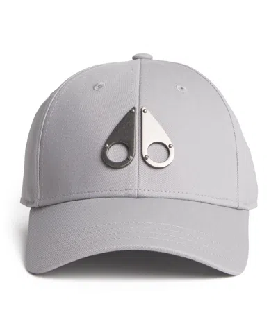 Moose Knuckles Cotton Logo Baseball Cap In Beige