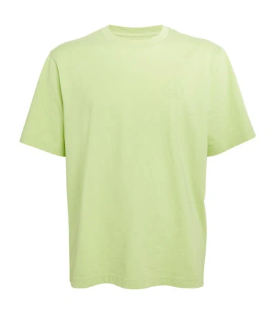 Moose Knuckles Cotton Logo Patch T-shirt In Green