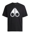Moose Knuckles 'maurice' Crew Neck Graphic Print T-shirt In Black