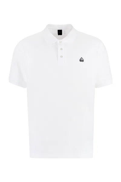 Moose Knuckles Cotton-piqué Polo Shirt In White