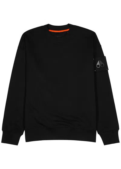 Moose Knuckles Cotton Sweatshirt In Black