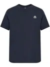 Moose Knuckles Round Neck Short Sleeve T-shirt In Blau
