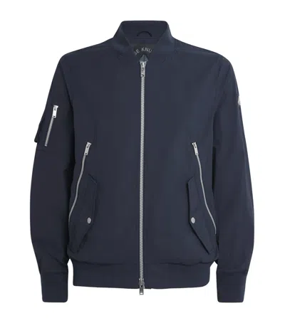 Moose Knuckles Courville Crinkle Bomber Jacket In Blue
