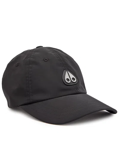 Moose Knuckles Crescent Logo Shell Cap In Black
