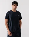 Moose Knuckles Round Neck Short Sleeve T-shirt In Blue