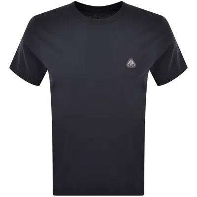 Moose Knuckles Crescent T Shirt Navy In Blue