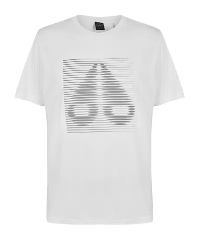 Moose Knuckles Crew Neck Short Sleeve T-shirt In White