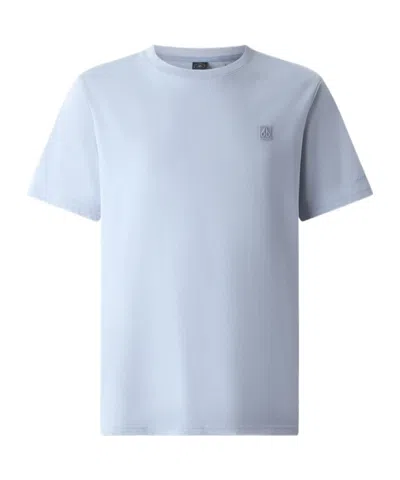 Moose Knuckles Crew Neck Short-sleeved T-shirt In Blue