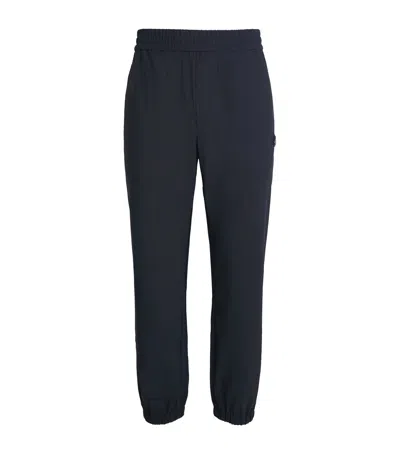 Moose Knuckles Cuffed Logo Track Pants In Black