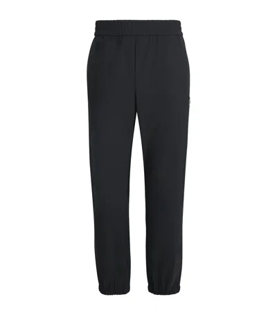 Moose Knuckles Cuffed Logo Trackpants In Black