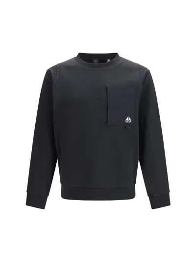 Moose Knuckles Dalon Crewneck Sweatshirt In Black