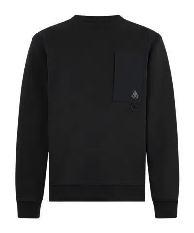 Moose Knuckles Dalon Crewneck Sweatshirt In Black