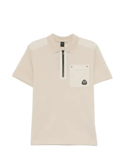 Moose Knuckles Dalon Polo Shirt In Neutral