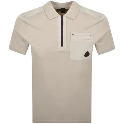 Moose Knuckles Dalon Polo T Shirt Beige In Neutral