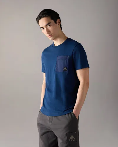 Moose Knuckles Dalon T-shirt In Blue