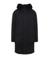 Moose Knuckles Dawson Parka With Detachable Fur Trim In Black