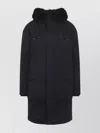 Moose Knuckles Feather Down Insulated Black Parka With Plush Fur-lined Hood In Black