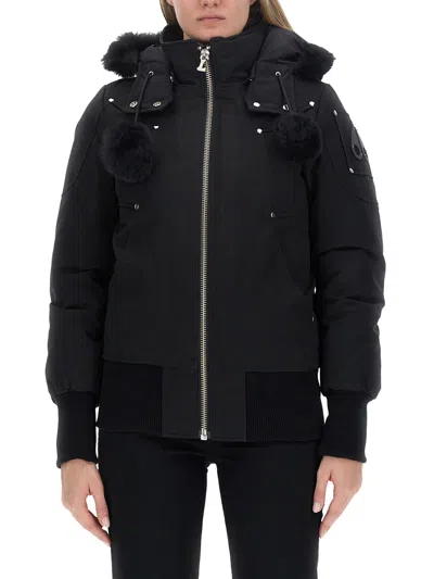Moose Knuckles Debbie Down Jacket In Black