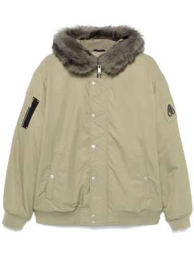 Moose Knuckles Denali Bomber Jacket In Green