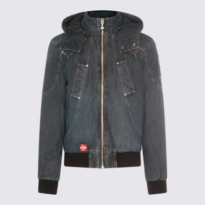 MOOSE KNUCKLES DENIM COTTON DOWN JACKET