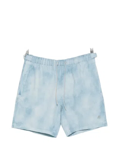 Moose Knuckles Kids' Denim Print Swim Short In Blue