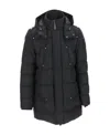 Moose Knuckles Detachable-hood Padded Coat In Black