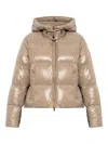 Moose Knuckles Detachable Hood Shiny Shell Down Jacket Clothing In Multi