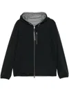 Moose Knuckles Black Reversible Jacket With Hood And Logo Patch On The Sleeve In Tech Fabric Man In Black