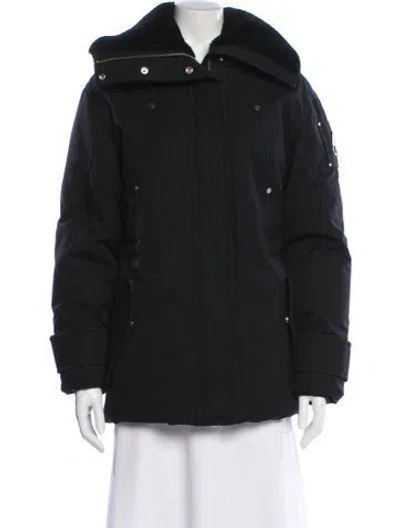 Pre-owned Moose Knuckles Down Coat In Black