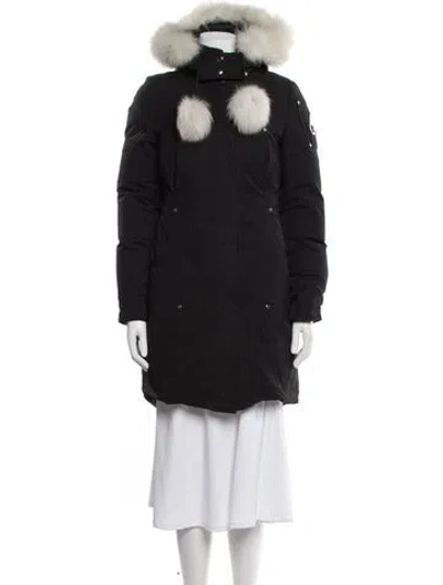 Pre-owned Moose Knuckles Down Coat In Black