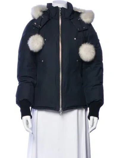 Pre-owned Moose Knuckles Down Coat In Black