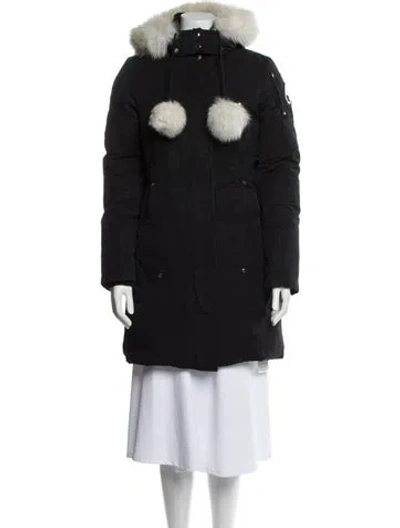 Pre-owned Moose Knuckles Down Coat In Black