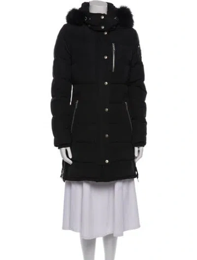 Pre-owned Moose Knuckles Down Coat In Black