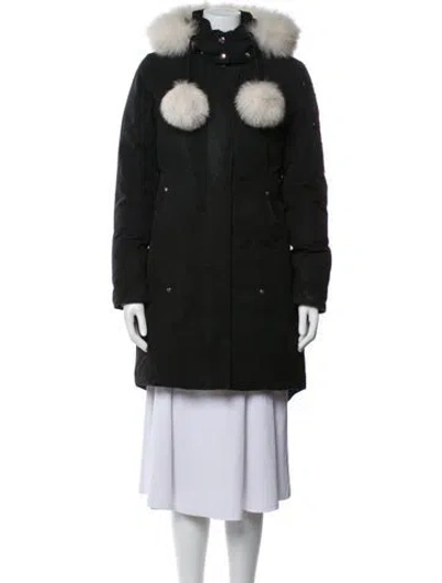 Pre-owned Moose Knuckles Down Coat In Black