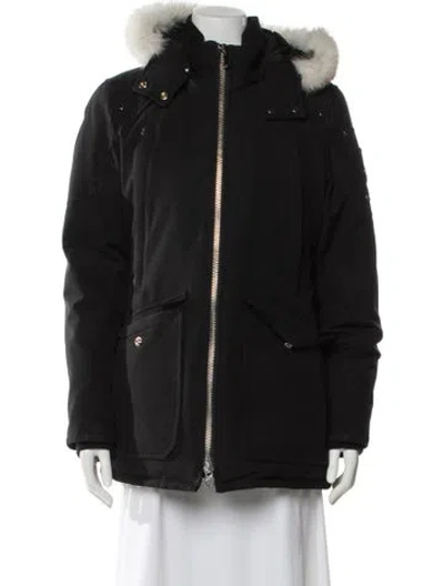 Pre-owned Moose Knuckles Down Coat In Black