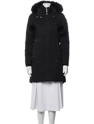 Pre-owned Moose Knuckles Down Coat In Black