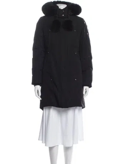 Pre-owned Moose Knuckles Down Coat In Black