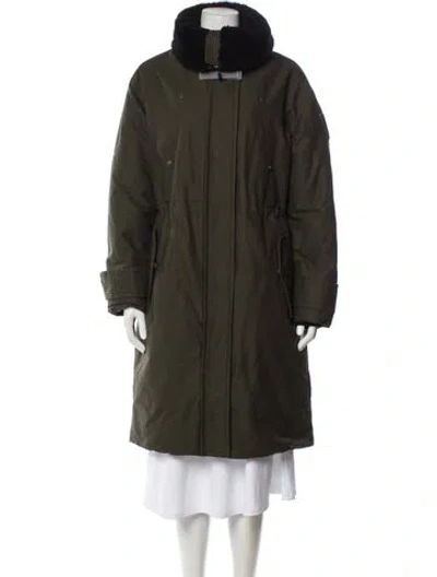 Pre-owned Moose Knuckles Down Coat In Green