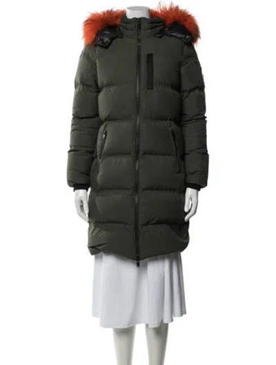 Pre-owned Moose Knuckles Down Coat In Green