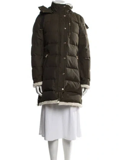 Pre-owned Moose Knuckles Down Coat In Green