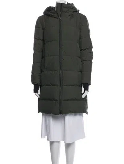 Pre-owned Moose Knuckles Down Coat In Green