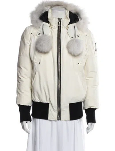 Pre-owned Moose Knuckles Down Coat In Neutral