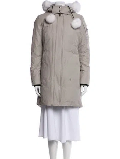 Pre-owned Moose Knuckles Down Coat W/ Tags In Neutral