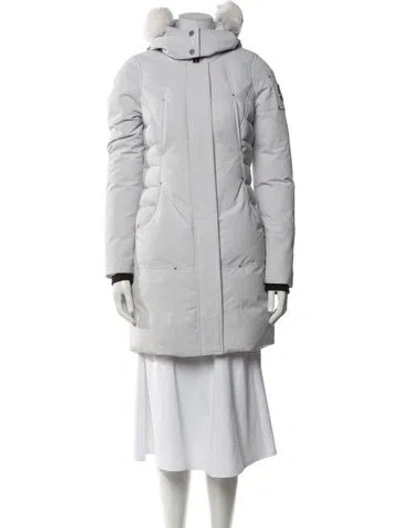 Pre-owned Moose Knuckles Down Coat In White