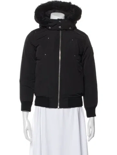Pre-owned Moose Knuckles Down Down Jacket In Black