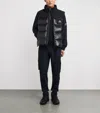 Moose Knuckles Victory Peak Black Nylon Blend Vest In Black