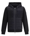 Moose Knuckles Hooded Padded Jacket In Black