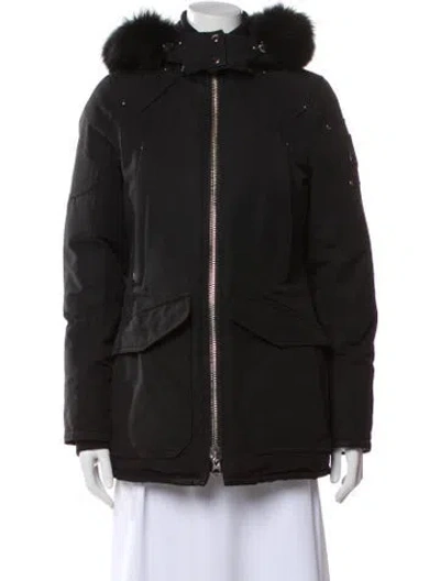 Pre-owned Moose Knuckles Down Jacket In Black