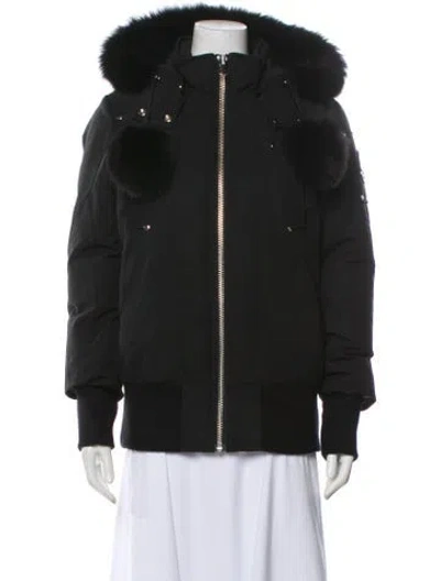 Pre-owned Moose Knuckles Down Jacket In Black